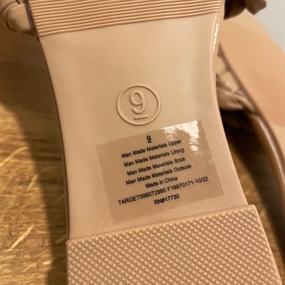 a new day Slip on Sandal Beige Tan Square Toe Size 9 Women’s – BRAND NEW - Picture 6 of 10
